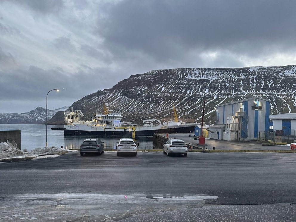 Polar Amaroq kemur til hafnar í morgun.  Mynd: Jón Björgólfsson